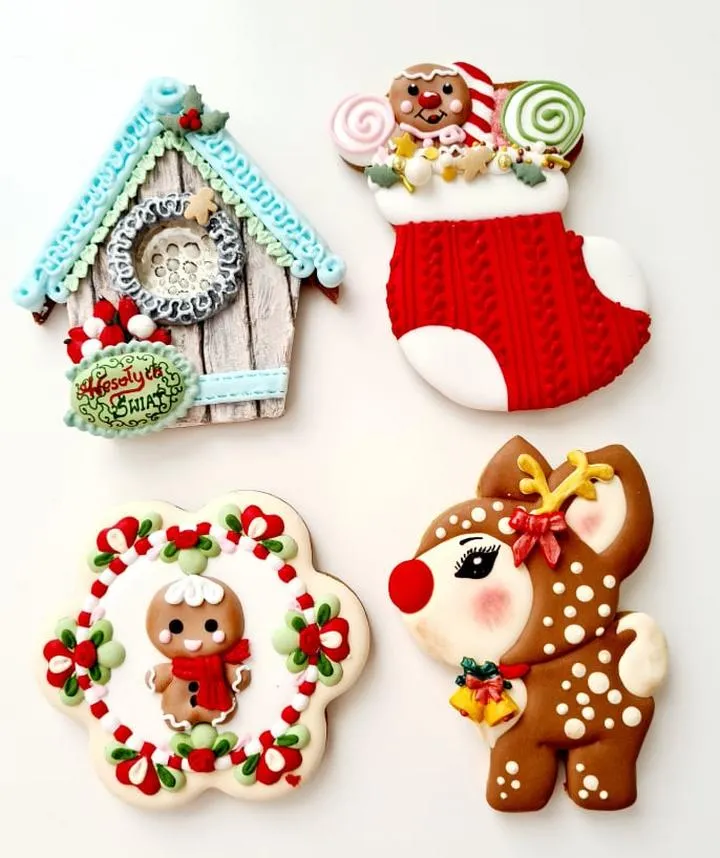 Dekoracja ciasteczek na święta