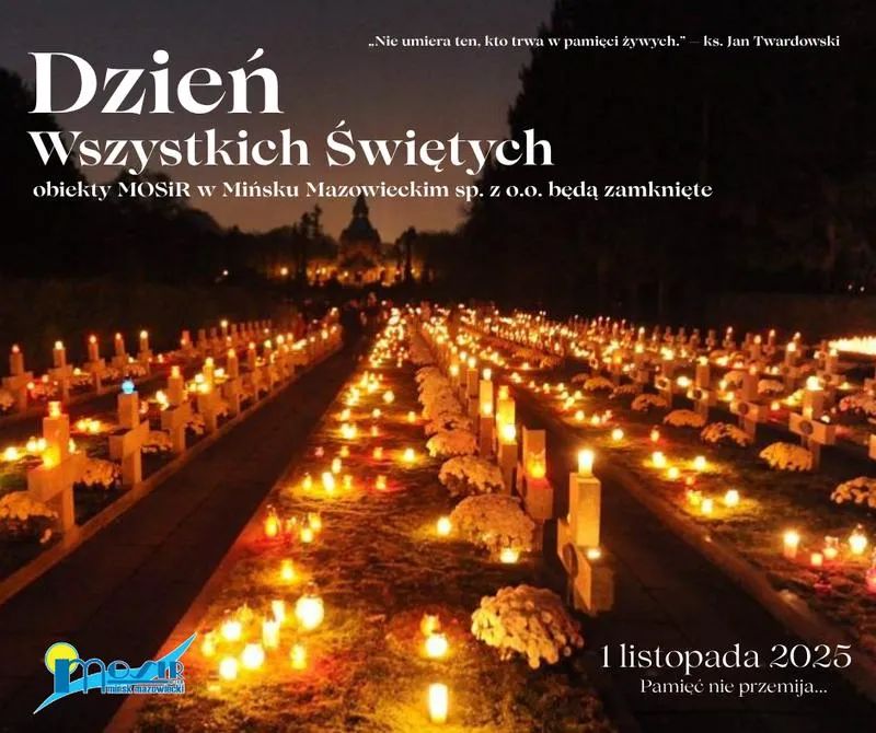 Godziny otwarcia cmentarzy 1 listopada