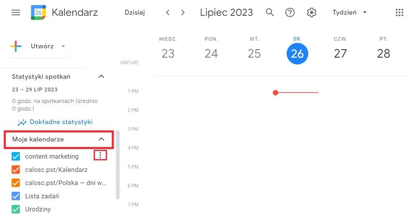 Integracja kalendarza Google