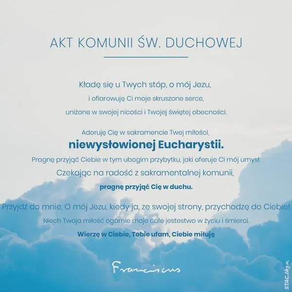 Jak przyjmować komunię duchową