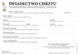 Metryka chrztu