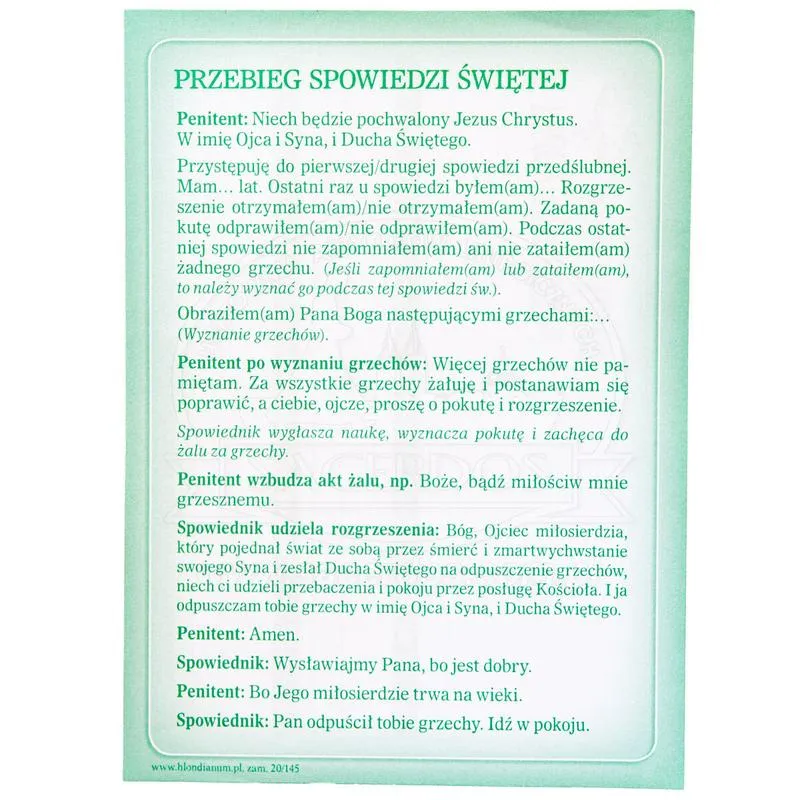 Modlitwy i refleksje przed spowiedzią