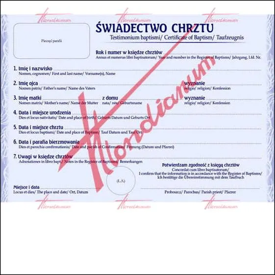 Ważność aktu chrztu